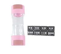 Dispensador de sal dosificadora de 0,50 g, dispensador de doble cabezal, textura de botella de sales para control preciso de condimentos, dispensador tipo prensa