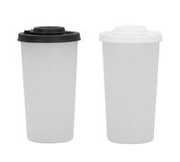 Dispensador de sal y pimienta, agitadores de plástico reutilizables de gran capacidad con tapa para acampar al aire libre, Picnic, juego de 2 uds.