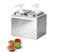 Dispensador De Salsa 4 L, 2 Bombas De Ketchup Y Condimentos 20 ml Por Bomba Fácil De Limpiar Para Ketchup Salsa BBQ Aderezos Y Líquidos Con Partículas De Hasta 0,4 cm