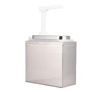 Dispensador de Salsa de Cocina, Bomba de Salsa de Gran Capacidad, Herramienta Dispensadora de Condimentos, Estación de Bomba de Condimentos para el Hogar, Restaurante, Hotel, (2L con base)