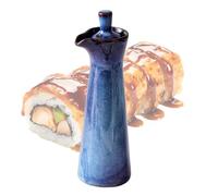 Dispensador de salsa de soja, recipiente de cerámica japonesa de 120 ml, botella dispensadora de de oliva, para de cocina, condimentos, condimentos, miel, despensa, encimera, hogar