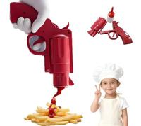 Dispensador de salsa de tomate, dispensador de salsa único para jarabe de mostaza para barbacoa y más, herramienta de recarga rápida fácil de apretar, sin desorden, convertirse en experto en alimentos