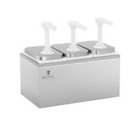 Dispensador de salsas - 3 dosificadores - 3 x 2 L | Royal Catering