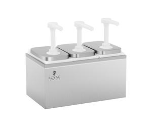 Dispensador de salsas - 3 dosificadores - 3 x 2 L | Royal Catering