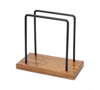 Dispensador de servilletas de acero inoxidable y madera, moderno soporte de servilletas de granja para servilletas de almuerzo, organizador de mesa que ahorra espacio para comedor, 15,3 x 13,5 cm