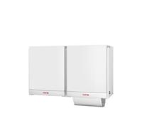 Dispensador de toallas de tela CWS Paradise DUO con panel blanco
