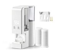 Dispensador de toallas faciales calientes, calentador de toallas desechables, máquina automática para calentar toallas comprimidas, calefacción rápida (5 segundos) con 40 toallitas, calentador