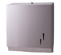 Dispensador de Toallas Plegable con Ventana, Acero Inoxidable Mate, con Cerradura, para 600 Papeles Plegables.
