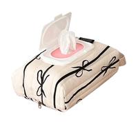 Dispensador de toallitas - Bolsa organizador de enfermería a rayas para toallitas | Bolsa de algodón a rayas para salón de viaje, fiesta, camping, coche, oficina, al aire libre, cuarto de baño