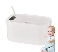 Dispensador de toallitas calentadas - alimentado por USB, incluso caja térmica | Tapa de pantalla digital, recipiente a prueba de humedad para la higiene infantil, habitación de bebé, estación de