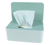 Dispensador de toallitas de pañales, caja de almacenamiento de pañales, soporte dispensador de toallitas húmedas con tapa para el hogar, la oficina, el coche (verde)