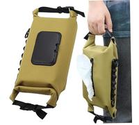 Dispensador de toallitas húmedas bolsa de lona portátil reutilizable para pañales y toallitas soporte impermeable para caja de pañuelos con hebilla y presillas ajustables para viajes camping