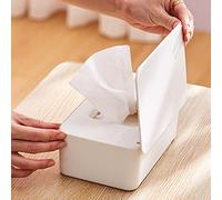 Dispensador de Toallitas Húmedas PP Buena Sellado Container de Limpieza Húmeda con Cubierta para la Oficina Doméstica W White L Ese Cierre Abierto EA Toallitas Dispenserwet Wipe Organizador