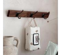 Dispensador de toallitas húmedas - tela de algodón 7.87x4.72x3.15 pulgadas | de toallitas húmedas con extracción de gran capacidad: automóvil, cochecito, soporte de toallita para bebés - de