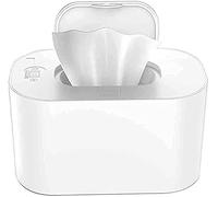 Dispensador de toallitas USB, caja de toallitas más cálidas, dispensador de pañales portátil de gran capacidad, blanco