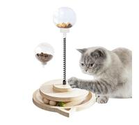 Dispensador de tratado de gatos, Gato Treat Puzzle | Tratar el dispensador alimentador lento - Juguetes para perros al aire libre con pista de rodillos, juguetes para dispensar alimentos, bola de comi