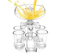 Dispensador de vasos de chupito - Material portátil sin BPA, boquilla de flujo suave, tapa desmontable, construcción ligera | Divertido accesorio de entretenimiento que ofrece vertido rápido para