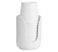 Dispensador de vasos - Organizador de vasos de papel para baño, almacenamiento en encimera, accesorio multifuncional | Diseño vertical compacto, función higiénica de protección contra el polvo, cómoda