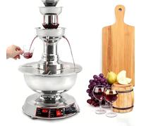 Dispensador De Vino Tinto De 3 Niveles, Calentador De Bebidas Y Champán, De Grado Comercial 3,5 L, De Acero Inoxidable 304, Con Temperatura Ajustable 0 a 100 ℃ Para Bodas, Hoteles, Eventos, Fiestas.