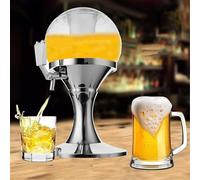 Dispensador de zumo de bebidas, columna de cerveza a prueba de fugas con enfriador de hielo, ideal para bares, restaurantes y fiestas, diseño elegante, duradero y funcional de 3.5 L de capacidad