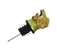 Dispensador decorativo de botellas de cabeza de animal, a prueba de fugas, de aleación de zinc, dispensador de vino para el hogar, a prueba de óxido, herramienta de tapón de vino dorado