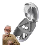 Dispensador diario de pastillas, organizadora de tabletas de viaje, herramienta portátil para cortar pastillas, estuche compacto de almacenamiento de medicamentos, medicamentos con