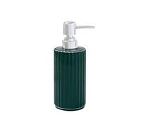 Dispensador Dispensador de jabón cerámica con Borde Plateado for baño y Cocina, Ideal for lociones, aceites Esenciales jabones líquidos(Green)