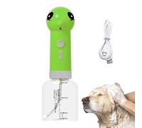 Dispensador eléctrico de jabón para perros, máquina automática de espuma de limpieza de perros, pulverizador de champú para perros con cepillo para baño de perros y , espuma de champú para baño