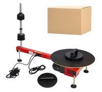 Dispensador eléctrico de película elástica con plato giratorio de 40 cm y varilla de bobinado de 45 cm, velocidad de 30 RPM para rollos de hasta 70 cm de ancho