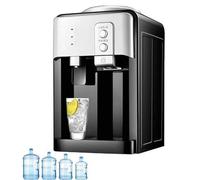 Dispensador enfriador de agua de carga superior con máquina de hielo - Agua fría y caliente para hogar, oficina y dormitorio, dispensador eléctrico de encimera