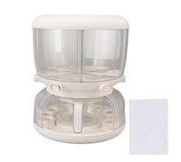 Dispensador giratorio de 360 grados para almacenamiento de granos, dispensador de alimentos, dispensador giratorio de granos de arroz, contenedor de almacenamiento para mijo, (White)
