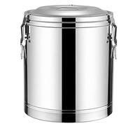 Dispensador grande de bebidas aislado de acero inoxidable, contenedor térmico de doble pared de 40 litros con espiga para fiestas, eventos y al aire libre