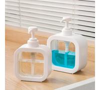 Dispensador Jabon, 2 Pedazo Dosificador Jabon Baño Bomba De Jabón Dispensador de Botella para Gel y Champu, 500ml Recargable Dispensador Jabón Líquido Cocina