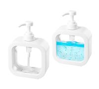 Dispensador Jabon, 2 Piezas Botella Dispensador de Jabón de Plástico Vacío, 500ml Dispensador de Jabon para Baño y Cocina, para Loción, Gel de Ducha y Acondicionador