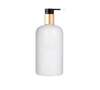 Dispensador Jabon 250/500ml Large Capacity Dispenser Bottle Liquid Lotion Shampoo Soap Press Bottles(500ml White-Gold)