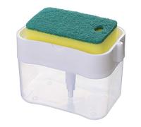 Dispensador Jabon Cocina Conjunto de dispensadores de detergente portátil para la caja de jabón de plato de cocina con soporte de esponja Mano Presione Herramientas de dispensación de líquidos Dispens