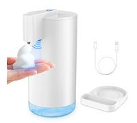 Dispensador Jabón Espuma Automático Sin-Contacto: YISH Recargable Dispensador de Jabón 260ml Dispensador de jabón con Sensor de Infrarrojos para Baño y Cocina Blanco