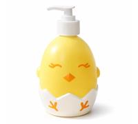 Dispensador jabon Infantil para niños, Dosificador de jabon de 260ml, Botella jabón con Forma de Pollito jabón líquido, champú, lociones idel para Usar en el baño o Cocina
