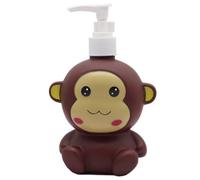 Dispensador jabon Infantil para niños, Dosificador de jabon de 300ml, Botella jabón con Forma de animalito, jabón líquido, champú, lociones Ideal para Usar en el baño o Cocina (Monito)