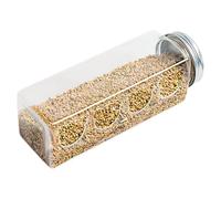 Dispensador Mangiatoia per - Trasparente a 4 Scomparti, Portatile a Bottiglia, Accessorio per Gabbie di Pollo, Piccioni, Quaglie e Altri Volatili, Pratico e Sicuro | Alimentazione Automatizzata