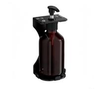 Dispensador manual de jabón con soporte de pared y soporte para champú, acondicionador, gel de ducha, gel de ducha y jabón para platos, mecanismo de recarga fácil (1 botella)