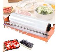 Dispensador manual de película elástica con cuchillo deslizante para embalaje seguro en supermercados y fábricas