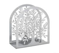 Dispensador minimalista de servilletas de metal para mesa de cocina, cafetería, baño, adición funcional y elegante a cualquier configuración interior (plateado)