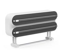 Dispensador Papel Aluminio con Portarrollos Papel Cocina, Magnético Dispensador Film Transparente, Porta Papel Aluminio y Film, Cortador Papel Aluminio y Film con Cortador Afilado, Soporte Papel