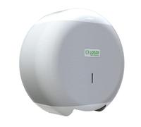 Dispensador Papel Higiénico 300 m. 100% plástico reciclado Blanco Ø 45