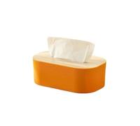 Dispensador Papel Secamanos 1 Caja de pañuelos de Estilo Sencillo con Tapa de Madera for el hogar, la Sala de Estar, el Escritorio, la servilleta y el baño.(Orange)