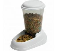Ferplast Dispensador de croquetas para Perro y Gato Zenith 3 litros Comedero Galletas para Mascotas, Fondo Antideslizante, 20,2 x 29,2 x h 28,8 cm Blanco