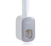 Dispensador Pasta Dientes Niños Automático Montado en la Pared Manos Libres Dosificador Pasta de Dientes Holder Apto para Inodoros, Duchas, Baños, Niños y Adultos, Gris