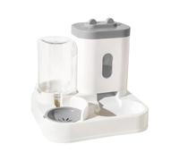 Dispensador portátil automático 2 en 1 para conejos, cachorros, mascotas, tamaño mediano, gris, 28 x 25 x 26 cm