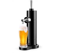Dispensador portátil de cerveza de barril, grifo de espuma ultrasónico para | Generación de espuma ultrasónica de 40.000 Hz, cuerpo de acero inoxidable y funcionamiento de 2 pilas AA sin necesidad de